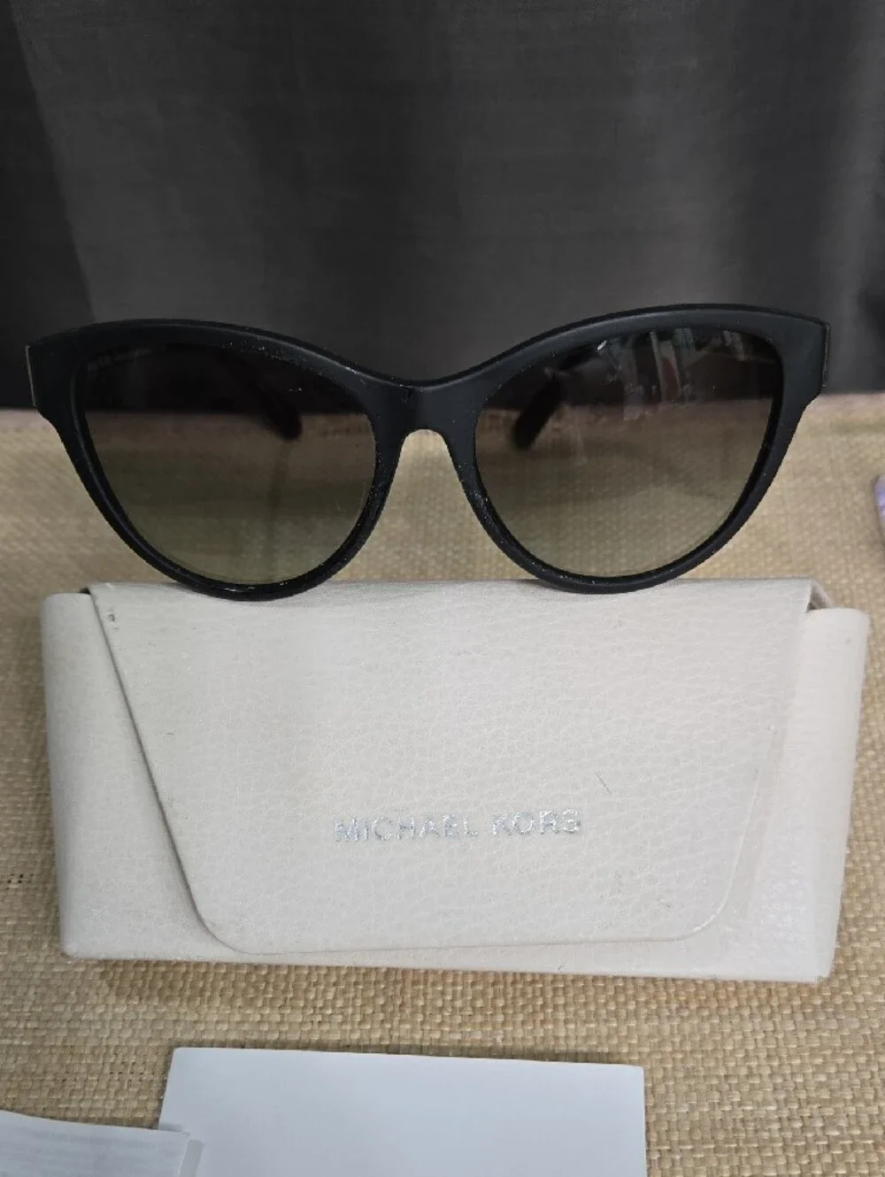 WEEKEND SALE! Michael Kors Black Cat-Eye Sunglasses with Gradient Lenses.